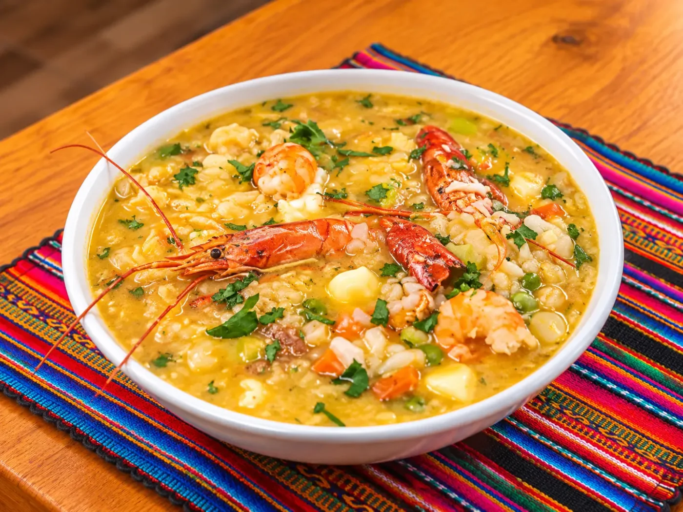 Chupe de langostinos