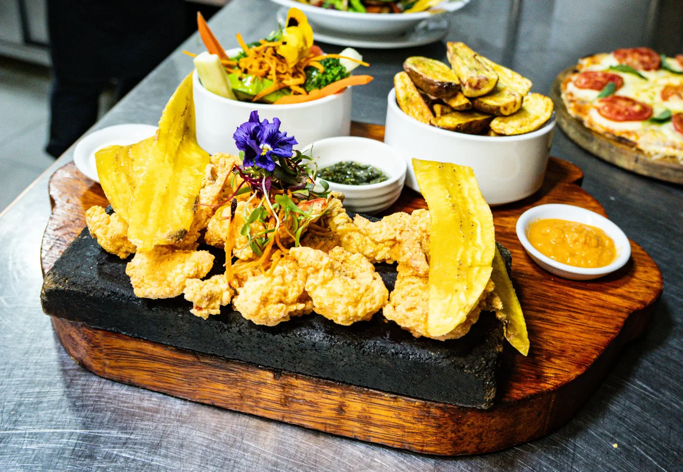 Chicharrón de langostinos
