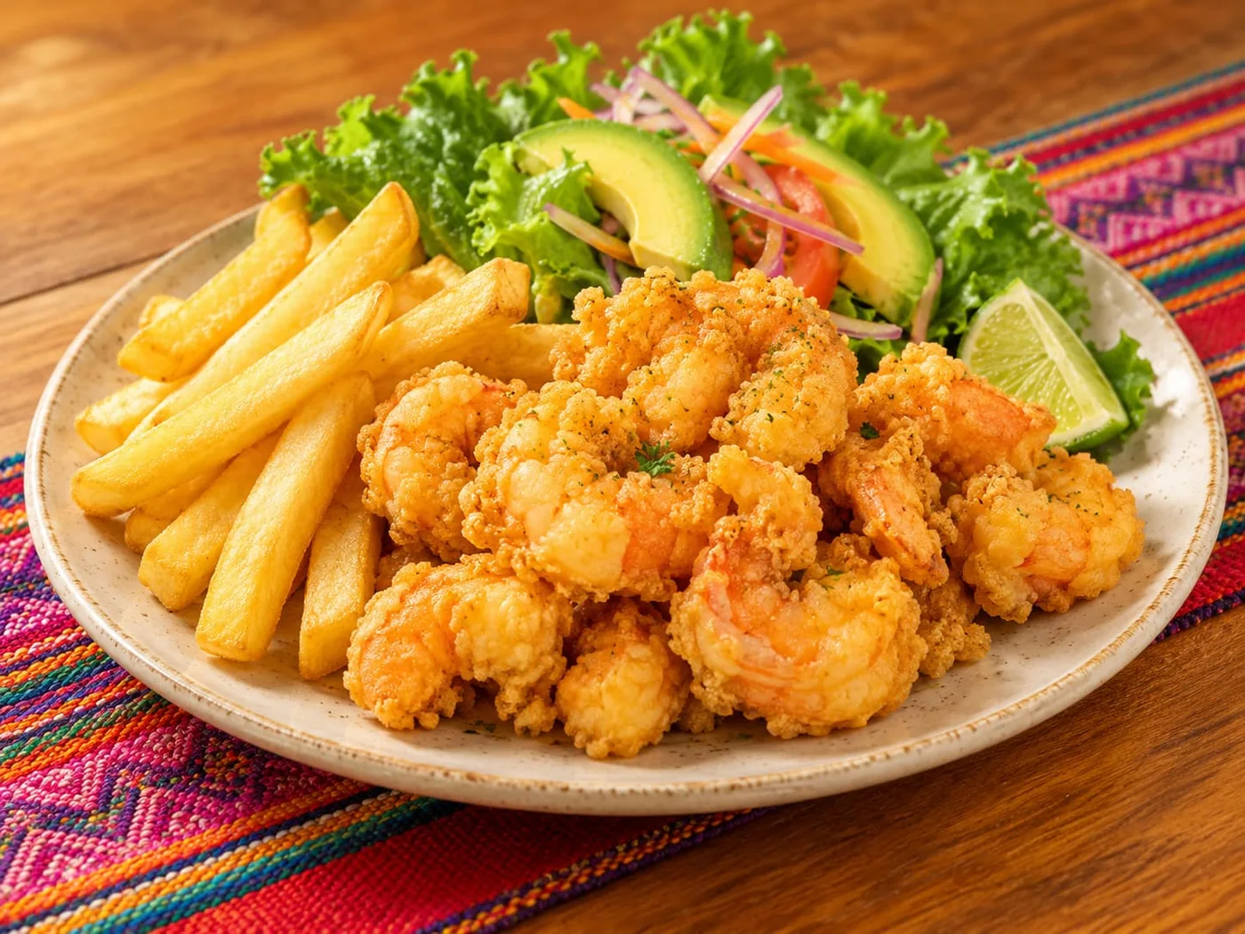 Chicharrón de langostinos