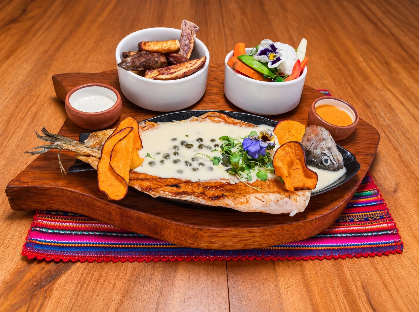 Trucha en salsa de champiñones